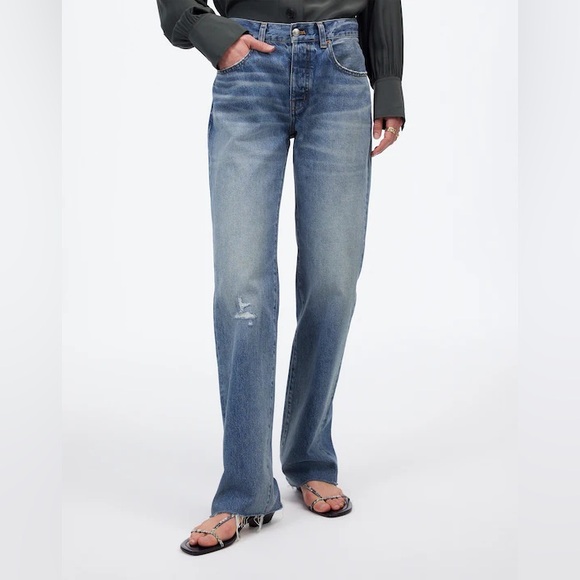 Madewell Denim - Madewell Women’s The Dean Easy Straight Jean, Monessen Wash, SIZE: 25